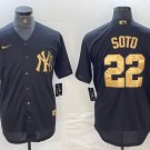 Juan Soto Yankees Black Golden Replica Jerseys