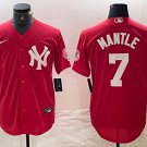 Mickey Mantle Yankees Red Fashion Replica Jerseys