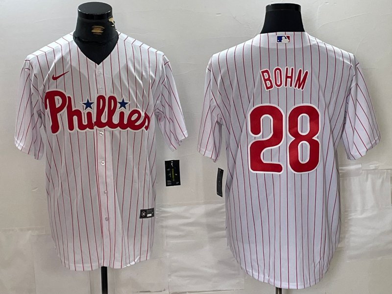 Alec Bohm Phillies White Home Replica Jersey