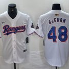 Jacob deGrom Rangers Collection Limited White Gold Jerseys