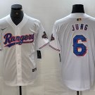 Josh Jung Rangers Collection Limited White Gold Jerseys