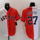 Jose Altuve Astros White Orange Split Replica Jerseys