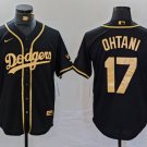 Shohei Ohtani Dodgers Black Golden Replica Jersey