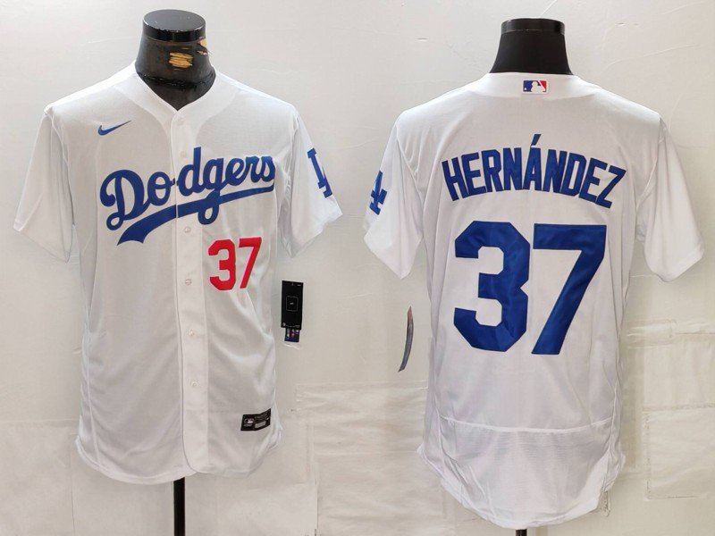 Teoscar Hernandez Dodgers White Home Authentic Jersey