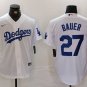 Trevor Bauer Dodgers White Home Replica Jersey