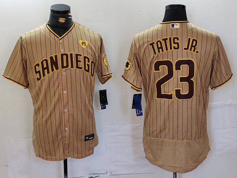 Fernando Tatis Jr PS Padres Tan Brown Alternate Authentic Jersey