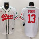 Brock Purdy 49ers Mexico Edition White Baseball Jersey