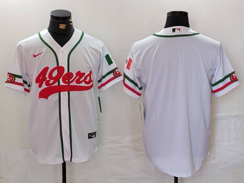 Team 49ers Mexico Edition White Baseball Jersey