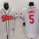 Trey Lance 49ers Mexico Edition White Baseball Jersey
