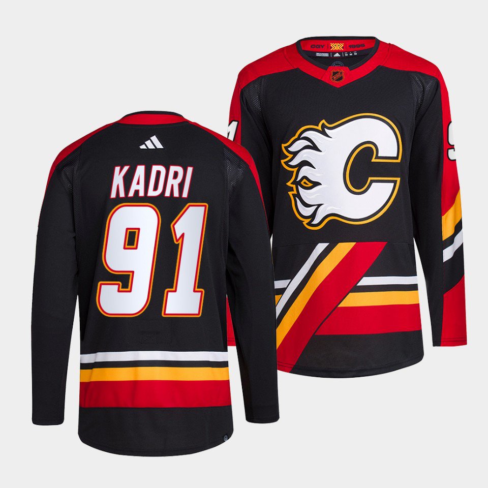 Nazem Kadri Flames 2022 Reverse Retro Black Jersey