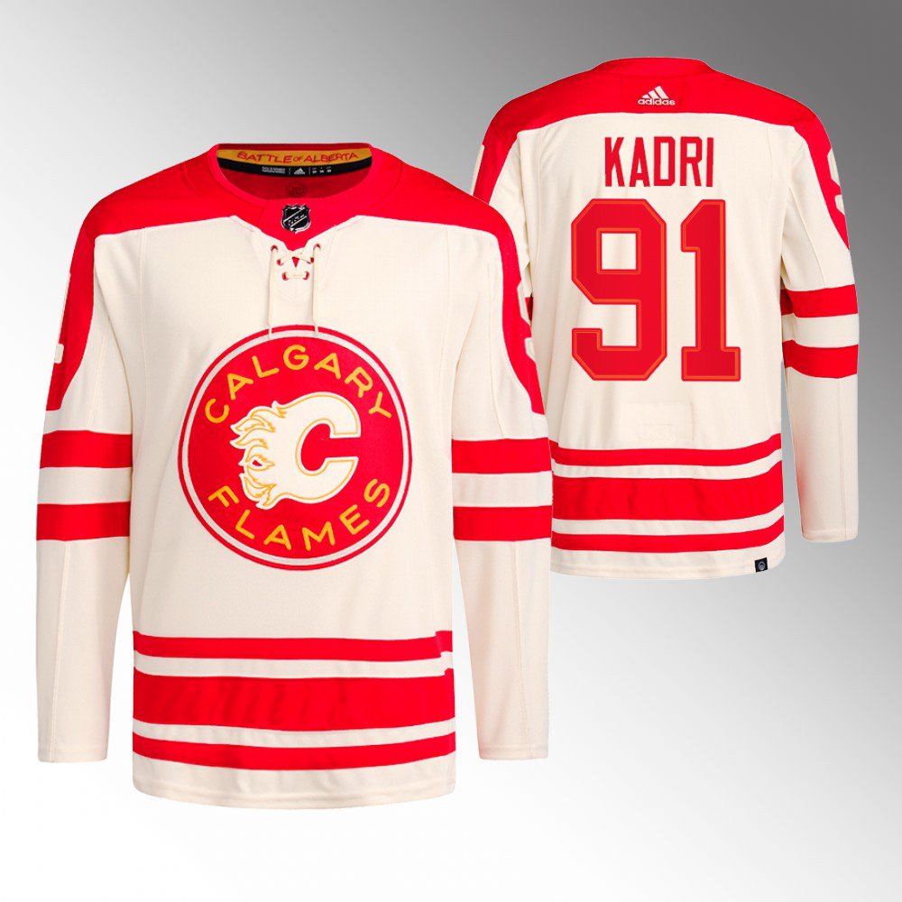 Nazem Kadri Flames Throwback Cream Jersey