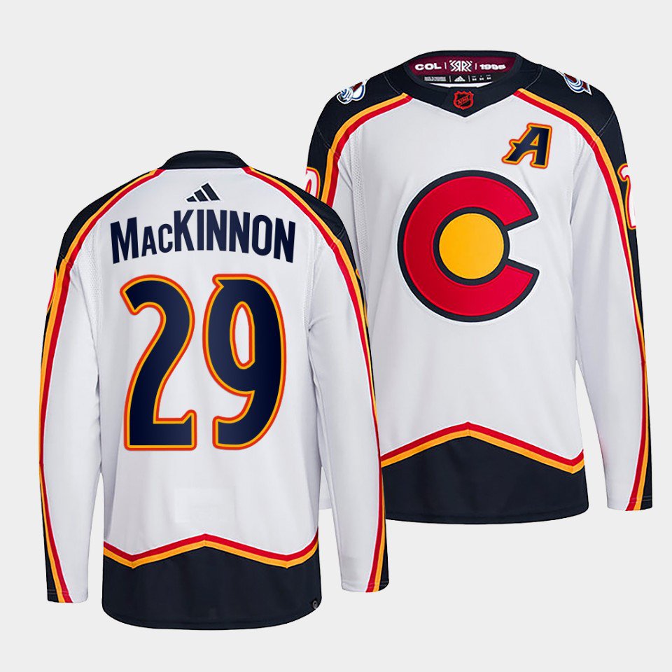 Nathan Mackinnon Avalanche 2022 Reverse Retro White Jersey