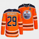 Leon Draisaitl Oilers Orange Home Jersey
