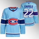 Cole Caufield Canadiens 2022 Reverse Retro 2.0 Blue Jersey