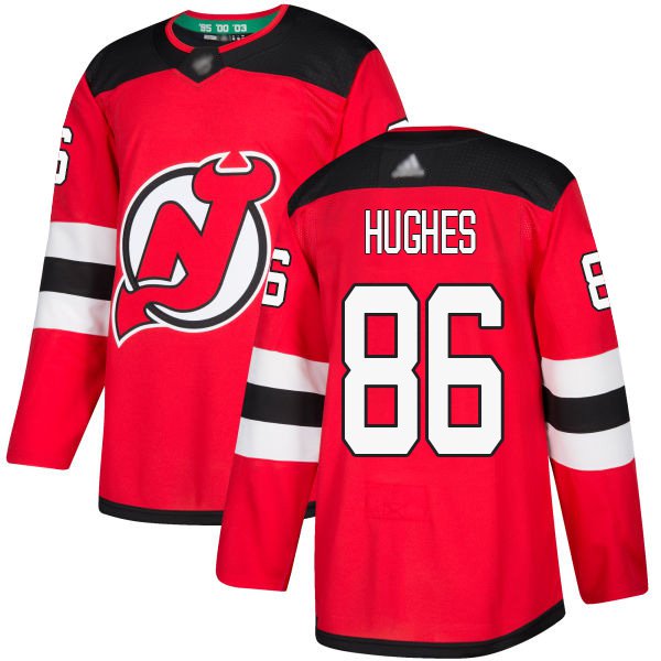 Jack Hughes Devils Red Home Jersey