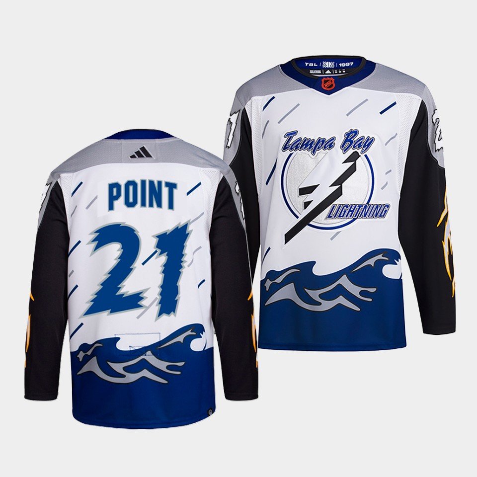 Brayden Point Lightning 2022 Reverse Retro White Jersey