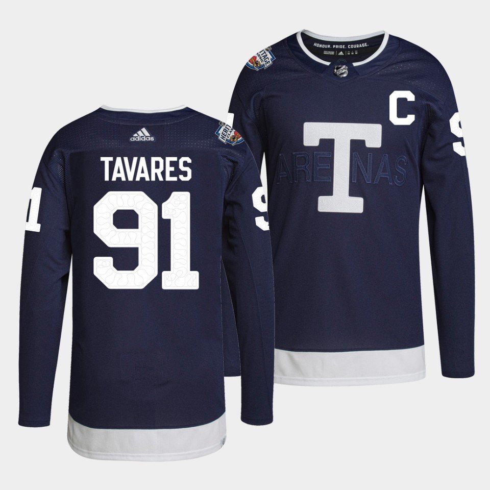 John Tavares Maple Leafs 2022 Heritage Classic Navy Jersey