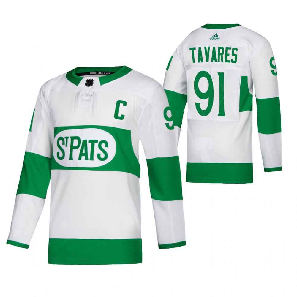 John Tavares Maple Leafs St Patricks Day Green Throwback Jersey