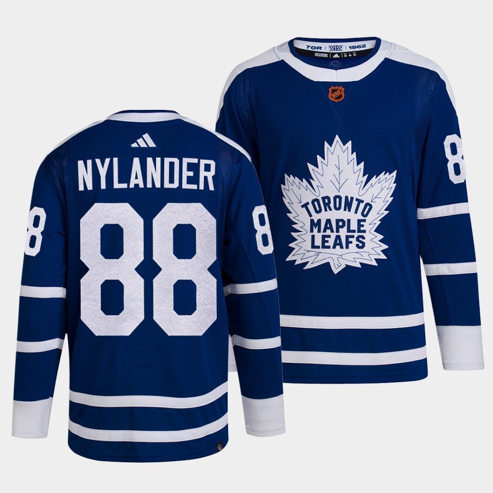 William Nylander Maple Leafs 2022 Reverse Retro Blue Jersey