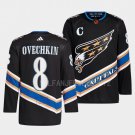 Alexander Ovechkin Capitals 2022 Reverse Retro Black Jersey