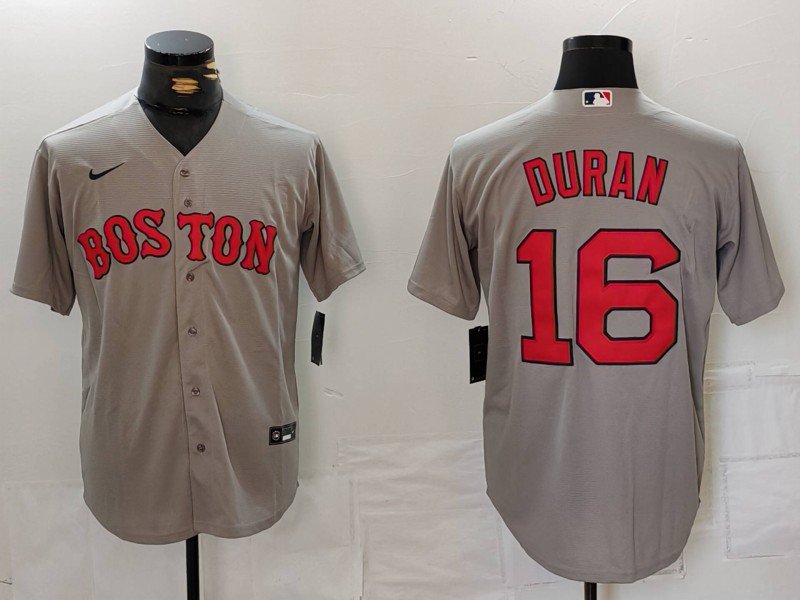 Jarren Duran Red Sox Gray Road Replica Jersey