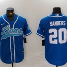 Barry Sanders Lions Royal Baseball Replica Jersey