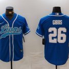 Jahmyr Gibbs Lions Royal Baseball Replica Jersey