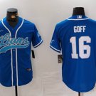 Jared Goff Lions Royal Baseball Replica Jersey