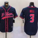 Tank Dell Texans Navy Fashion Baseball Jersey