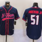Will Anderson Jr Texans Navy Fashion Baseball Jersey