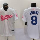 Kobe Bryant Dodgers White Pink Fashion Replica Jersey