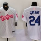 Kobe Bryant Dodgers White Pink Fashion Replica Jersey