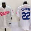Clayton Kershaw Dodgers White Pink Fashion Replica Jersey