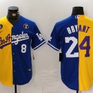 Kobe Bryant Lakers x Dodgers Gold Royal Split Replica Jersey