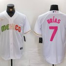 Julio Urias Mexico White Pink Baseball Jersey