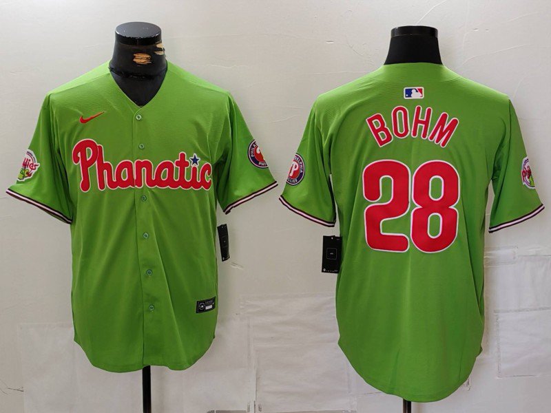Phanatic Alec Bohm Phillies Green Replica Jersey
