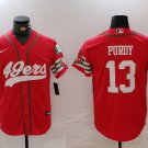 Brock Purdy 49ers Mexico Edition Red Baseball Jersey