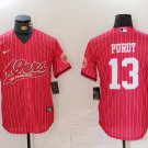 Brock Purdy 49ers Red Stripes Fashion Baseball Jersey