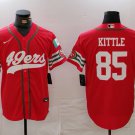 George Kittle 49ers Mexico Edition Red Baseball Jersey