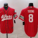 Steve Young 49ers Mexico Edition Red Baseball Jersey
