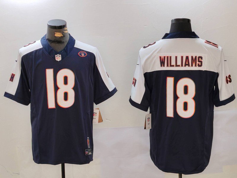 Caleb Williams Bears Navy Thanksgiving Limited Jersey