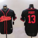 Brock Purdy 49ers Black Gold Fashion Baseball Jersey