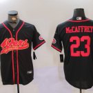 Christian McCaffrey 49ers Black Gold Fashion Baseball Jersey