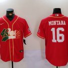 Joe Montana 49ers Red Mexico Edition Fashion Baseball Jersey