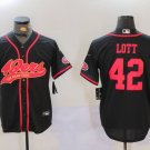 Ronnie Lott 49ers Black Gold Fashion Baseball Jersey