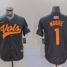 Christian Moore Volunteers Black Baseball Jersey