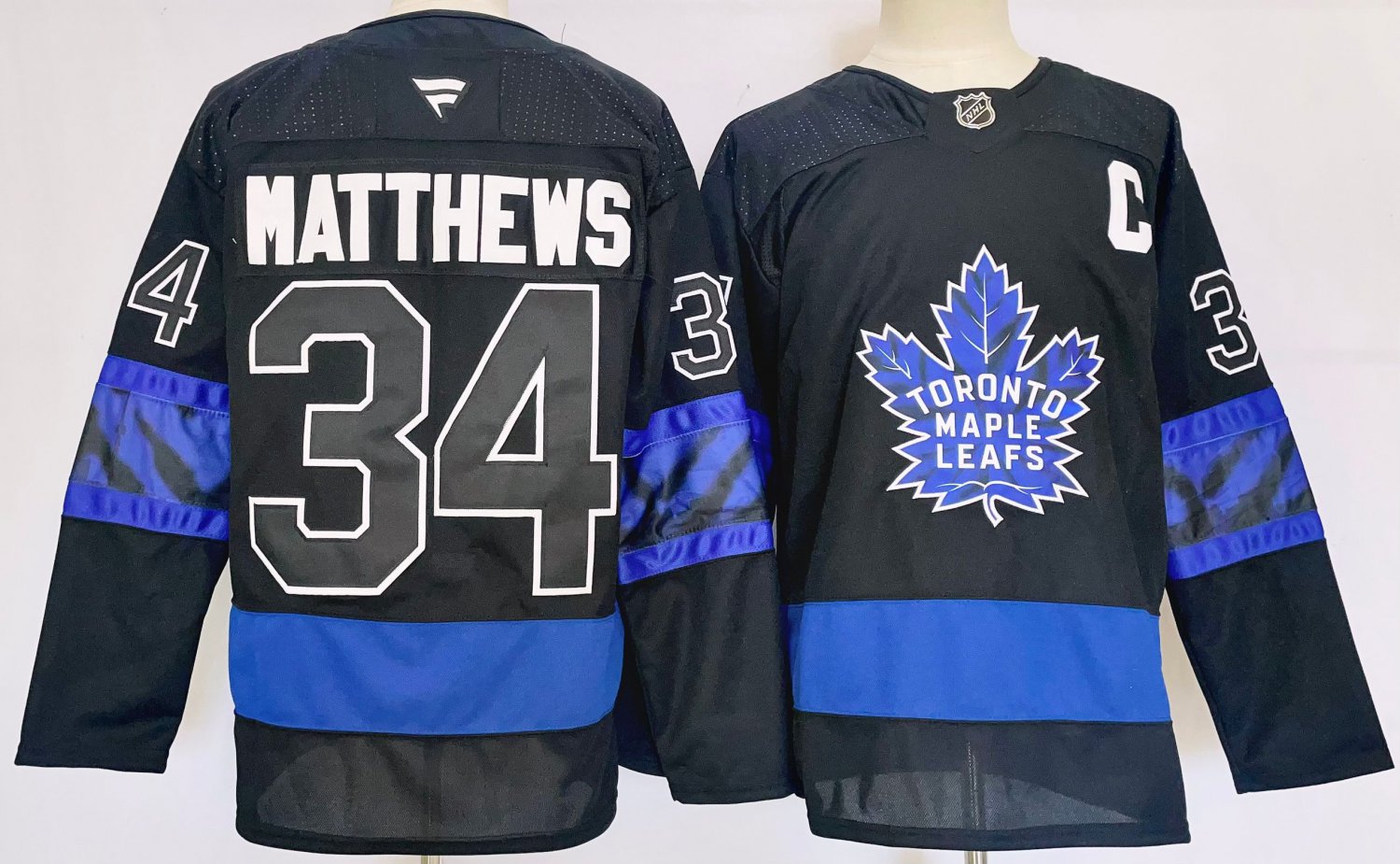 Auston Matthews Maple Leafs Black Breakaway Reversible Jersey