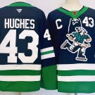 Quinn Hughes Canucks Reverse Retro Navy Breakaway Jersey