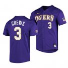 Dylan Crews Tigers Purple Baseball Jersey