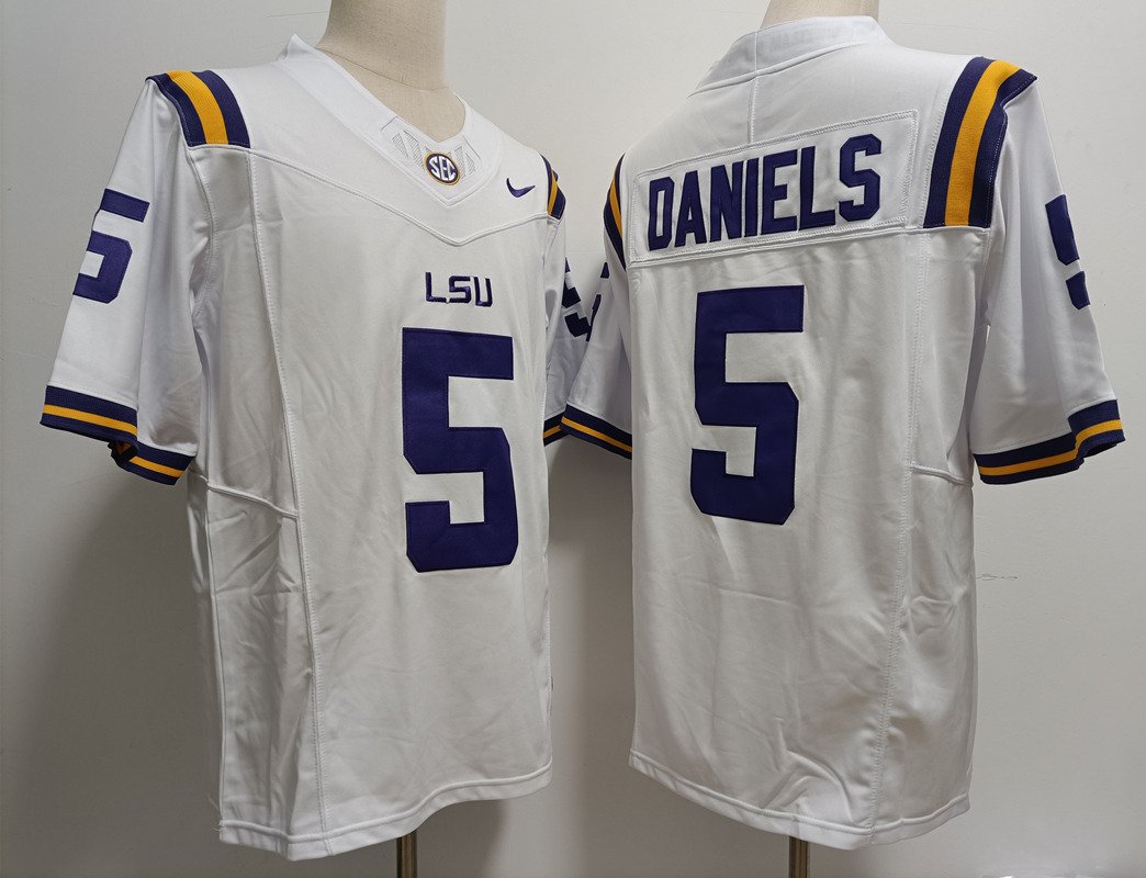 Jayden Daniels Tigers White Limited Jersey